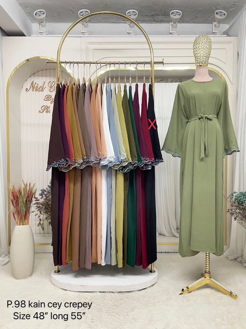 Women Kaftan Adjustable Waist Rope Long Dresses